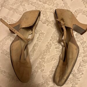 Beige Laduca character dance heels